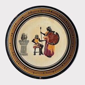 Hephaestus Presents Achilles' new armor to Thetis Greece Pottery Plate Decor